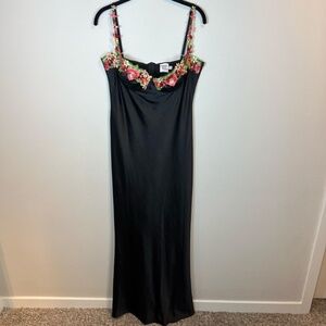 Princess Polly Black Maxi Dress with Floral Accents